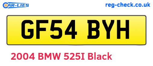 GF54BYH are the vehicle registration plates.