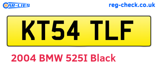 KT54TLF are the vehicle registration plates.