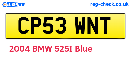 CP53WNT are the vehicle registration plates.
