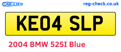 KE04SLP are the vehicle registration plates.