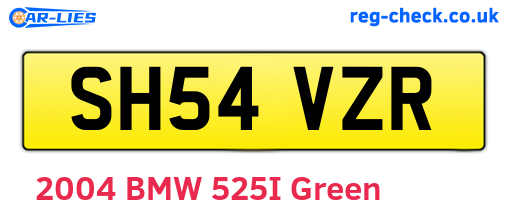 SH54VZR are the vehicle registration plates.