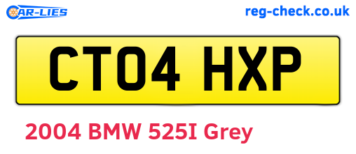CT04HXP are the vehicle registration plates.