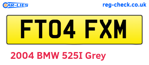 FT04FXM are the vehicle registration plates.