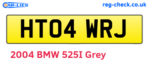 HT04WRJ are the vehicle registration plates.