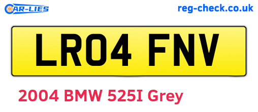LR04FNV are the vehicle registration plates.