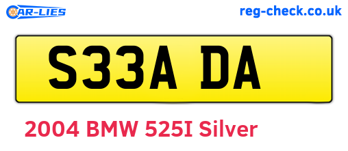 S33ADA are the vehicle registration plates.