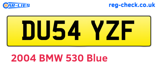 DU54YZF are the vehicle registration plates.