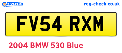 FV54RXM are the vehicle registration plates.