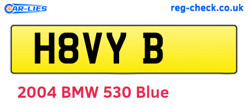 H8VYB are the vehicle registration plates.