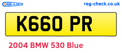 K66OPR are the vehicle registration plates.