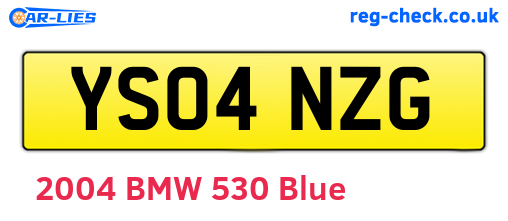 YS04NZG are the vehicle registration plates.
