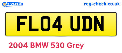 FL04UDN are the vehicle registration plates.