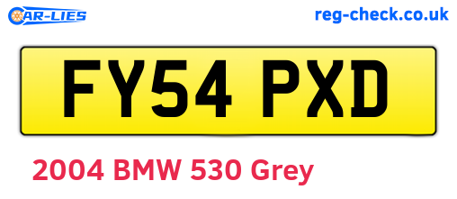 FY54PXD are the vehicle registration plates.