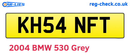 KH54NFT are the vehicle registration plates.