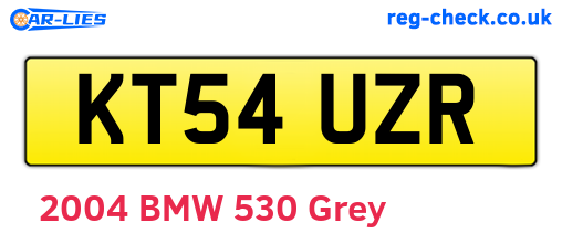 KT54UZR are the vehicle registration plates.