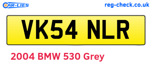 VK54NLR are the vehicle registration plates.