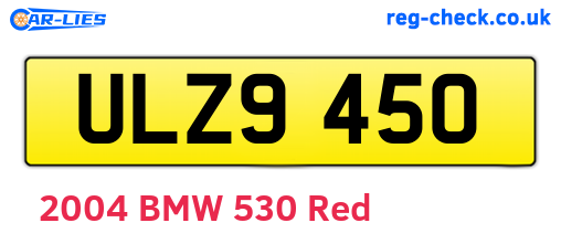 ULZ9450 are the vehicle registration plates.