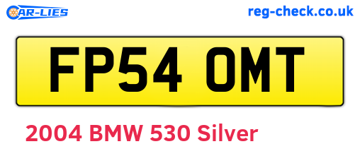 FP54OMT are the vehicle registration plates.