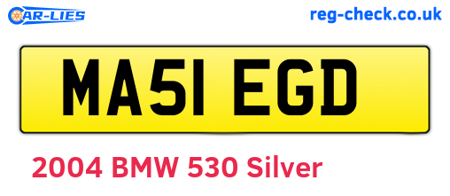 MA51EGD are the vehicle registration plates.