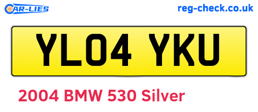 YL04YKU are the vehicle registration plates.