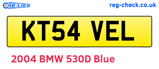 KT54VEL are the vehicle registration plates.
