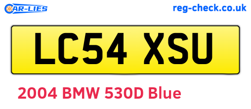 LC54XSU are the vehicle registration plates.