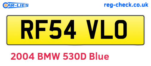 RF54VLO are the vehicle registration plates.