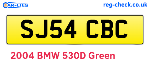 SJ54CBC are the vehicle registration plates.