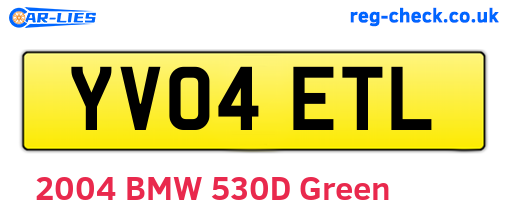 YV04ETL are the vehicle registration plates.