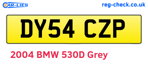 DY54CZP are the vehicle registration plates.