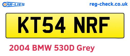 KT54NRF are the vehicle registration plates.