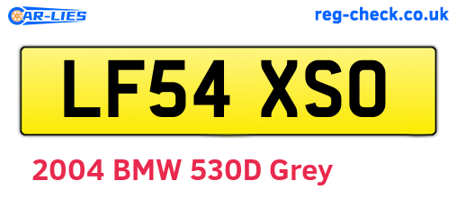 LF54XSO are the vehicle registration plates.