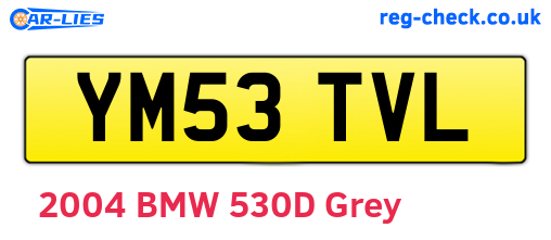 YM53TVL are the vehicle registration plates.