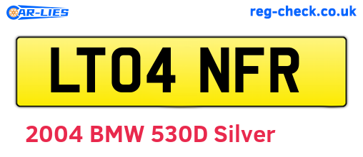 LT04NFR are the vehicle registration plates.