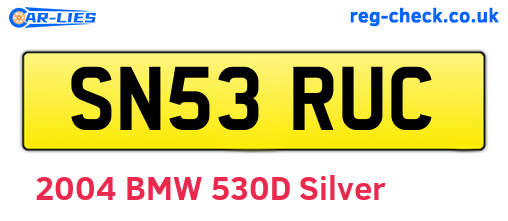 SN53RUC are the vehicle registration plates.