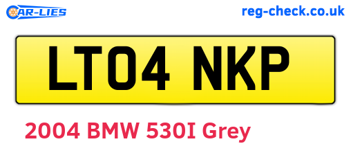 LT04NKP are the vehicle registration plates.
