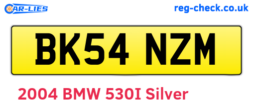 BK54NZM are the vehicle registration plates.