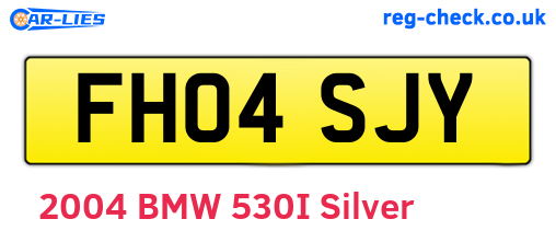 FH04SJY are the vehicle registration plates.