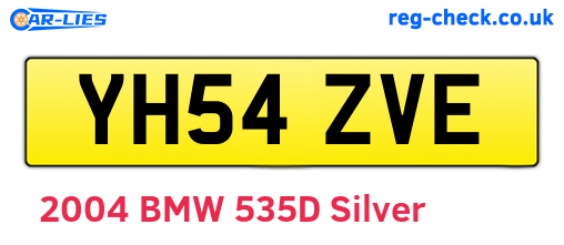 YH54ZVE are the vehicle registration plates.