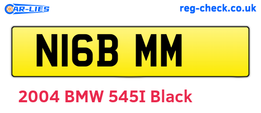 N16BMM are the vehicle registration plates.