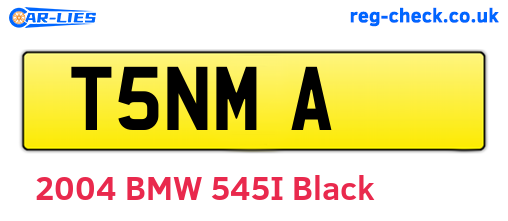 T5NMA are the vehicle registration plates.