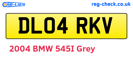 DL04RKV are the vehicle registration plates.