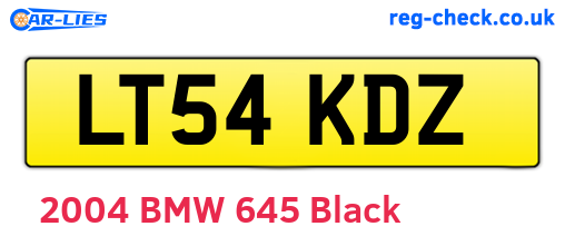 LT54KDZ are the vehicle registration plates.