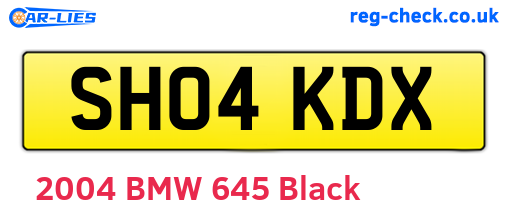 SH04KDX are the vehicle registration plates.