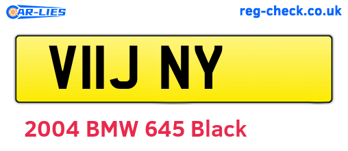 V11JNY are the vehicle registration plates.