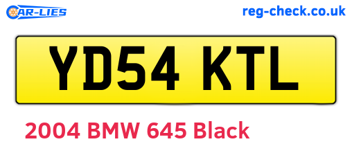 YD54KTL are the vehicle registration plates.