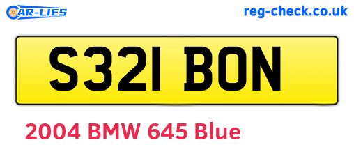 S321BON are the vehicle registration plates.