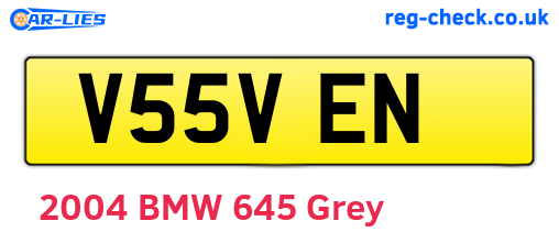 V55VEN are the vehicle registration plates.