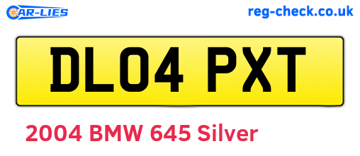 DL04PXT are the vehicle registration plates.