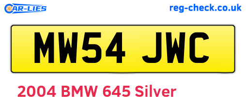MW54JWC are the vehicle registration plates.